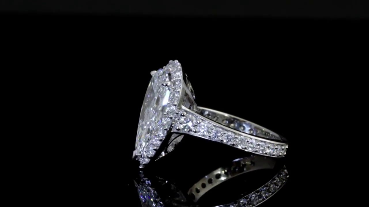Pear Shape Halo Engagement Ring